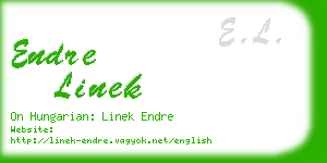 endre linek business card